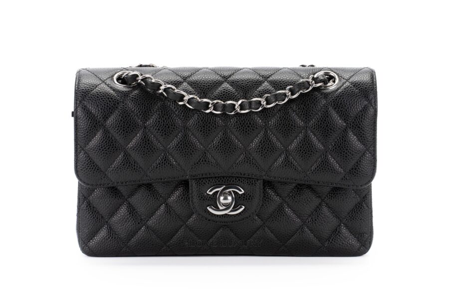 Chanel Classic Flap Caviar Black Silver Hardware